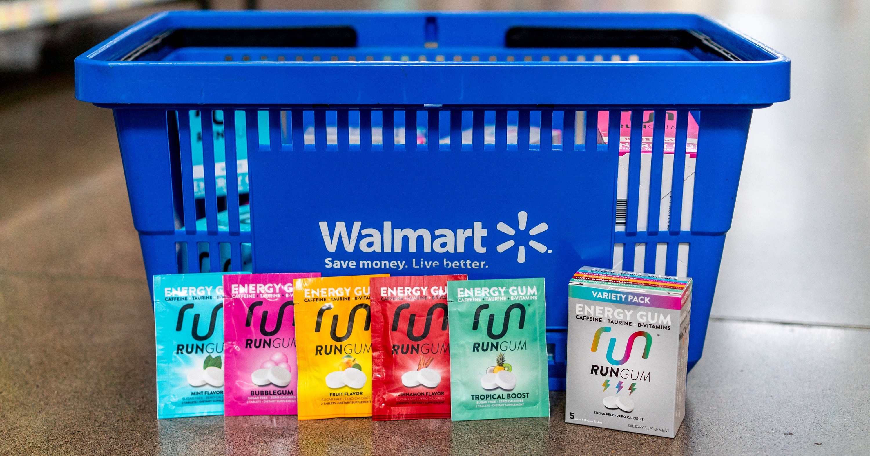 Run Gum Expands in Walmart stores with additional products, including