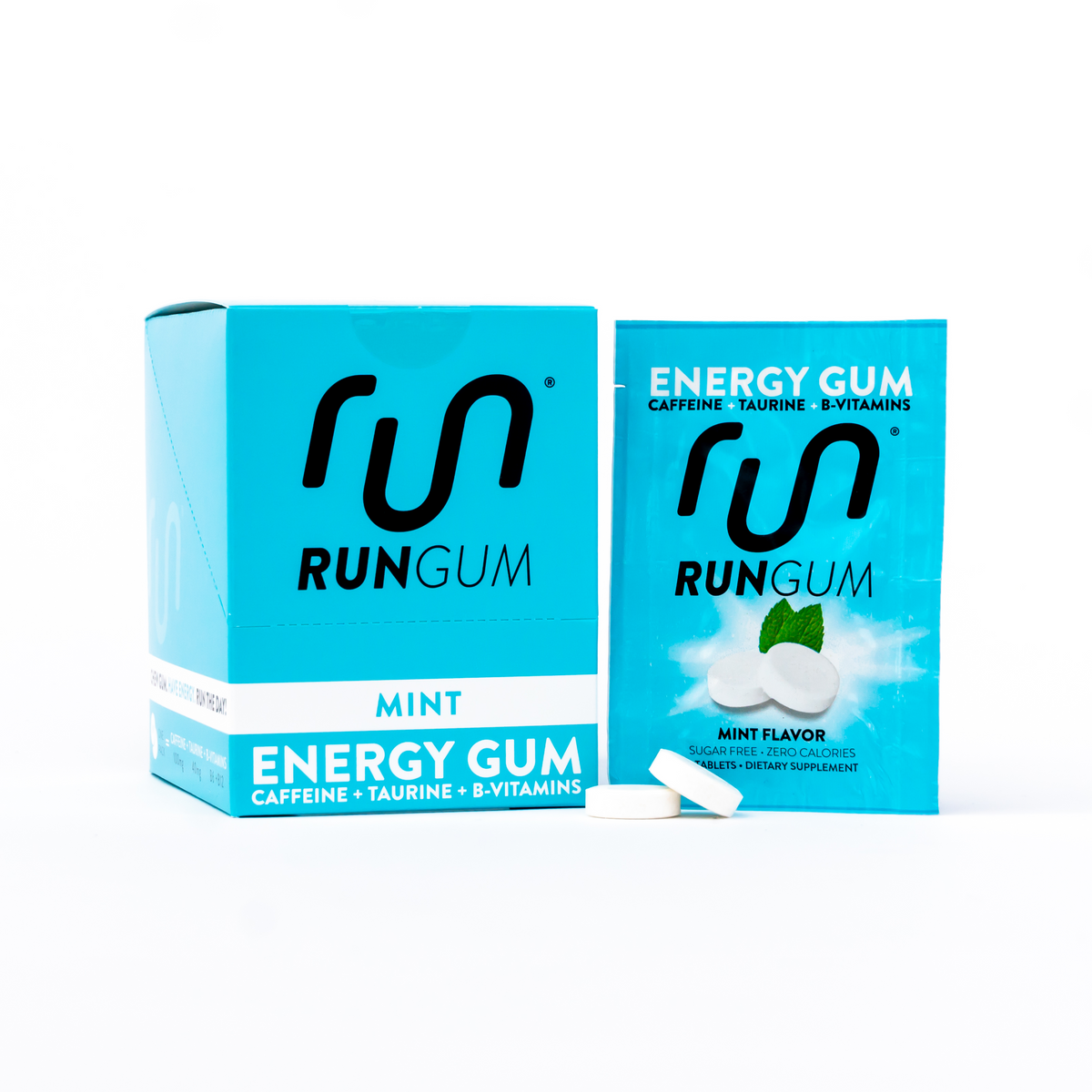 Energy Gum Original Caffeine Chewing Gum by Run Gum for Athletes, Runners, Entrepreneurs