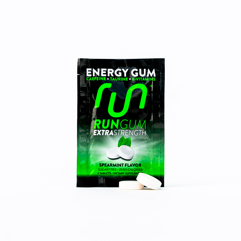 Extra Strength Spearmint Energy Gum - Run Gum